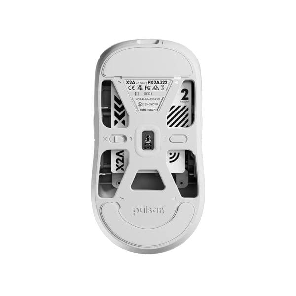 Pulsar X2a V3 Xs 1 Sensor Witte Draadloze Size 2 Medium Dubbele Hand Symmetrische Gaming Muis Px2a322 4