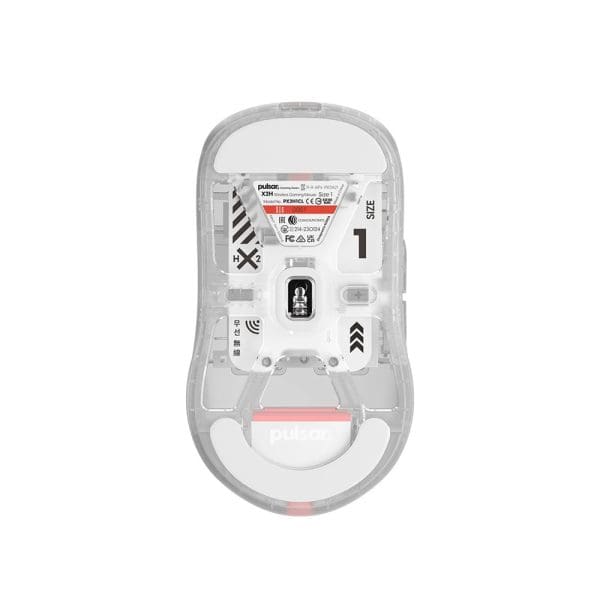 Pulsar X2h Super Clear Edition Draadloze Size 1 Mini Symmetrische Gaming Muis Px2h1cl 4