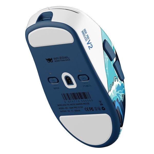 Waizowl Ogm Pro V2 Kanagawa Wave 8k Hz Pixart 3950 Sensor Draadloze Gaming Muis 5