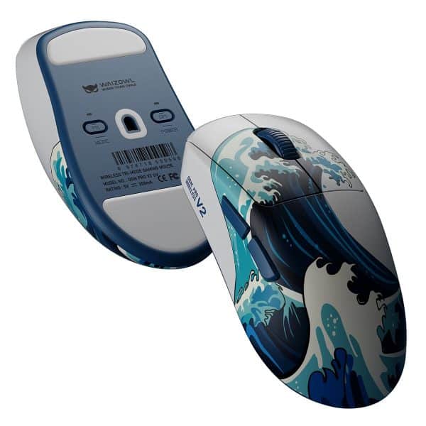 Waizowl Ogm Pro V2 Kanagawa Wave 8k Hz Pixart 3950 Sensor Draadloze Gaming Muis 6