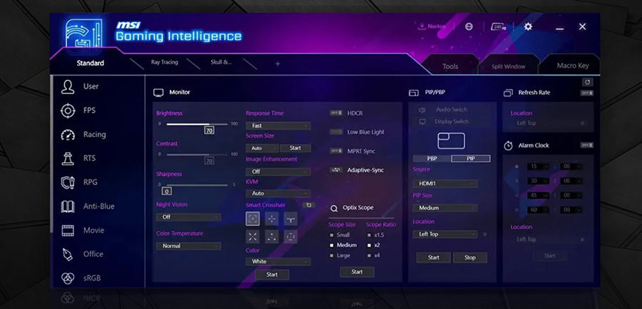 MSI MPG 272URX QD-OLED Gaming Monitor H12