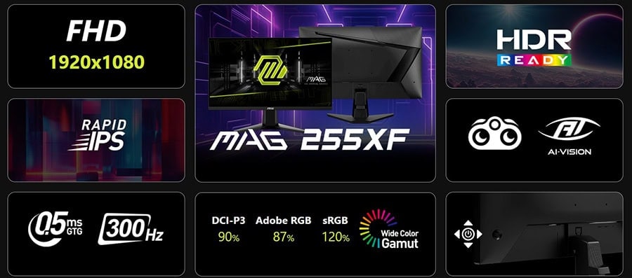 MSI MAG 255XF Gaming Monitor H4