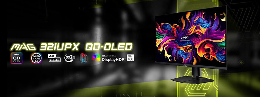 MSI MAG 321UPX QD-OLED Gaming Monitor h2
