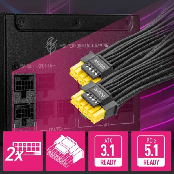 MSI MPG A1000GS PCIE5 1000W Voedingsunit h2