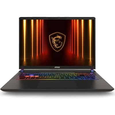 Laptop gaming met MSI drakenshield logo, RGB-toetsenbord en krachtige specificaties voor gamers en esports liefhebbers.