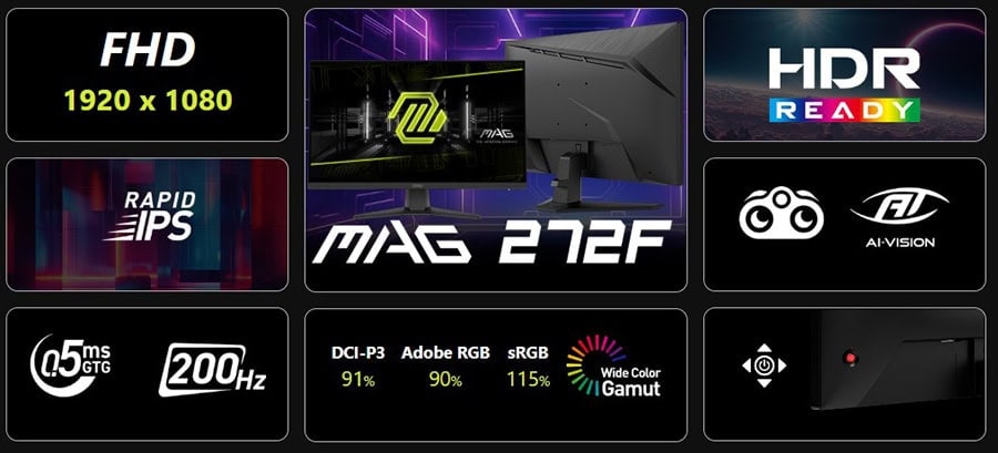 MSI MAG 272F Gaming Monitor H3
