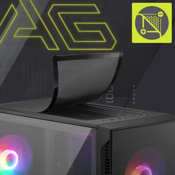 MSI MAG FORGE 120A B65 RGB Gehard Glas USB 3.2 ATX Mid Tower Zwart 650W 80+ Bronze Gaming Behuizing h3