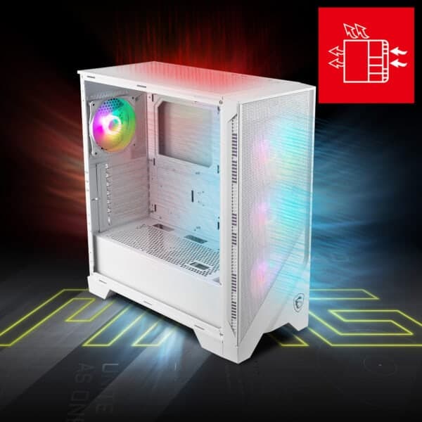 MSI MAG FORGE 320R AIRFLOW WHITE Gaming Behuizing h3