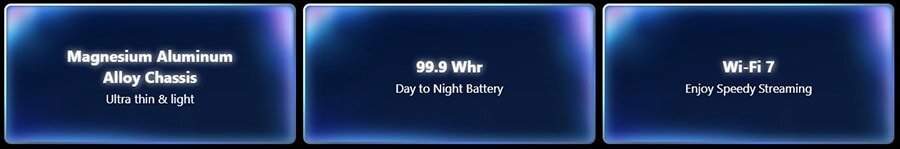 Magnesium Aluminum Alloy Chassis, ultradun en lichtgewicht gaming laptop voor optimale prestaties.