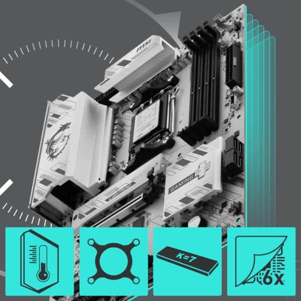 MSI B850 GAMING PLUS WIFI6E Moederbord H4