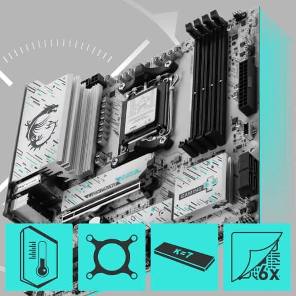 MSI B850M GAMING PLUS WIFI Moederbord H4