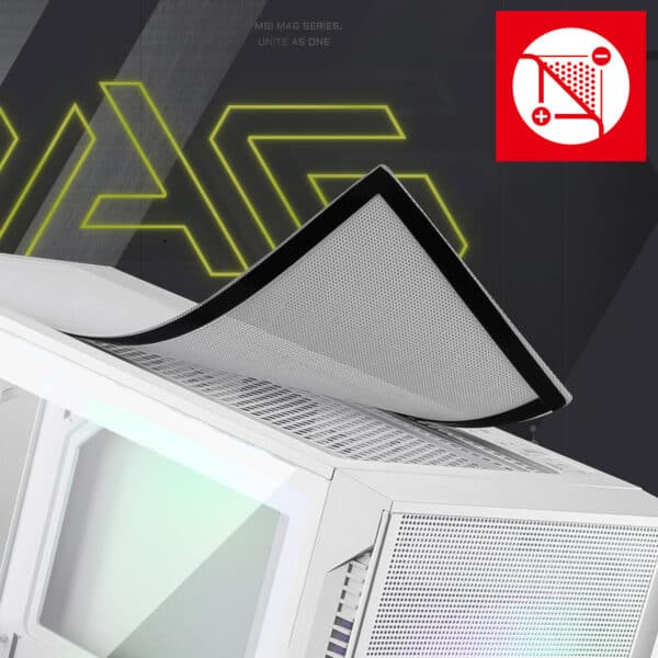 MSI MAG FORGE 320R AIRFLOW WHITE Gaming Behuizing h4