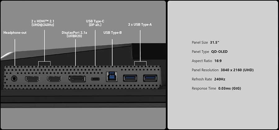 MSI MPG 322URX QD-OLED Gaming Monitor H21