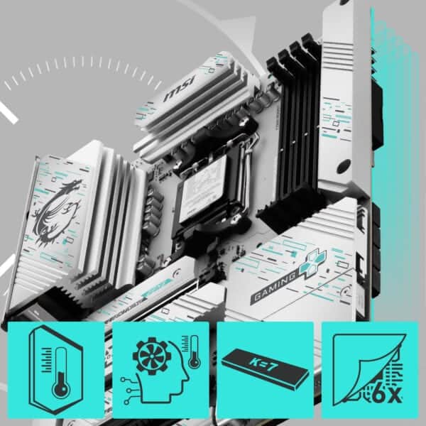 MSI B850 GAMING PLUS WIFI PZ Moederbord H6