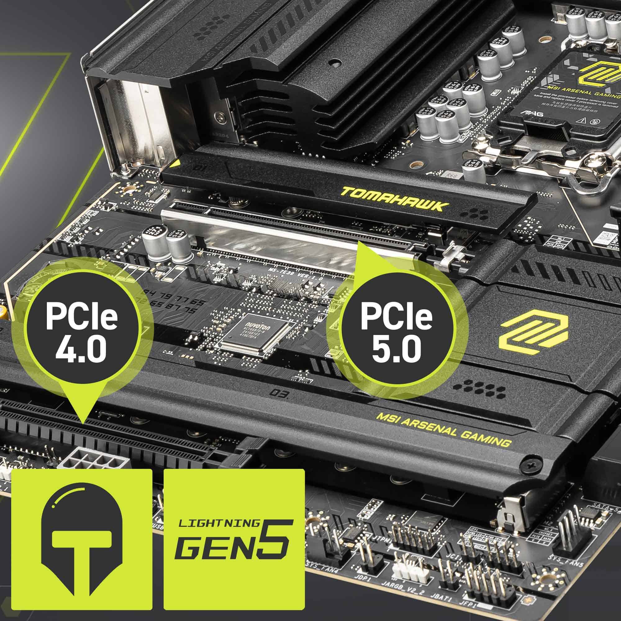 PCIe slots en versterkte x16 slot