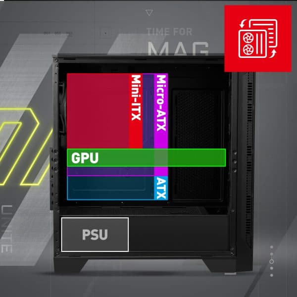 MSI MAG FORGE 320R Airflow Behuizing h6