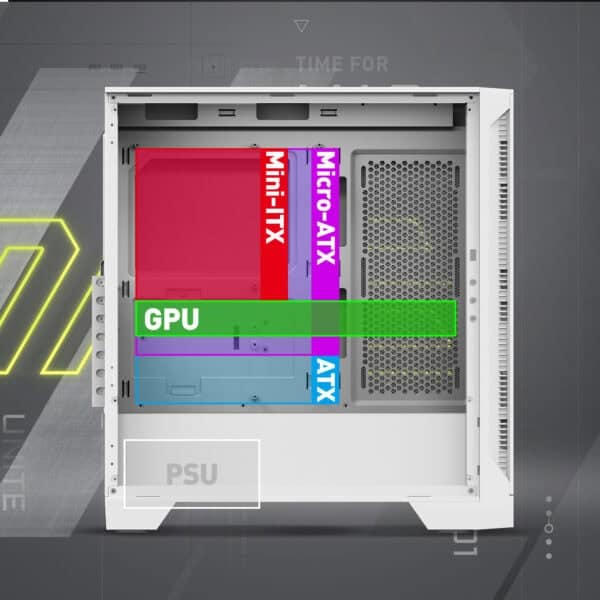 MSI MAG FORGE 320R AIRFLOW WHITE Gaming Behuizing h6