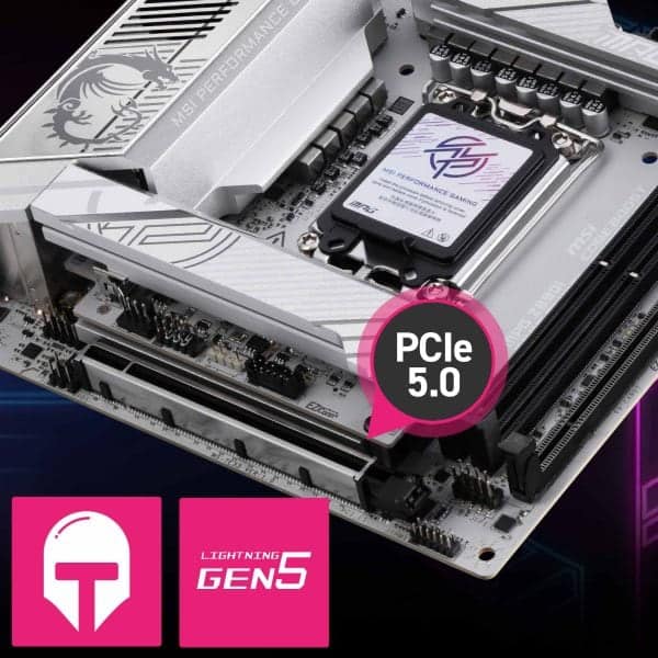 PCIe 5.0 x16 slot met Steel Armor