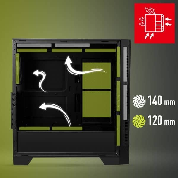 MSI MAG FORGE 320R Airflow Behuizing h7