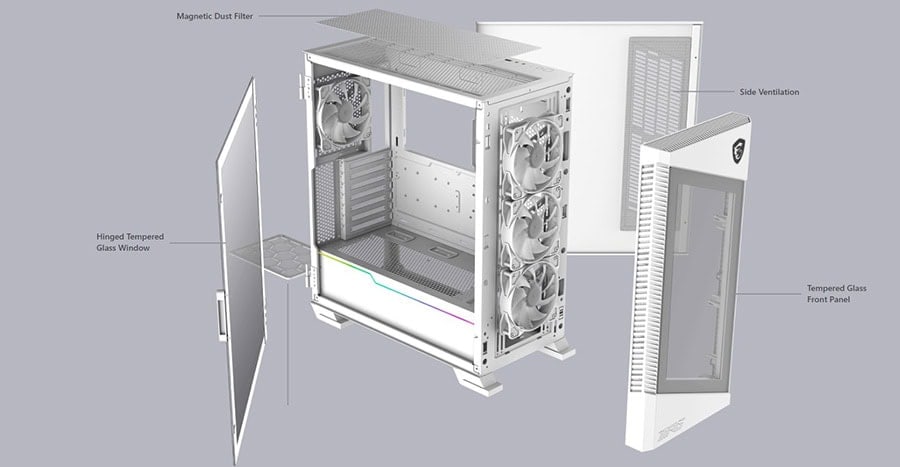 MSI MPG VELOX 100R WHITE Behuizing h7
