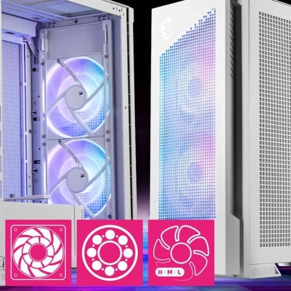 MSI MPG VELOX 300R AIRFLOW PZ WHITE Gaming Behuizing h7