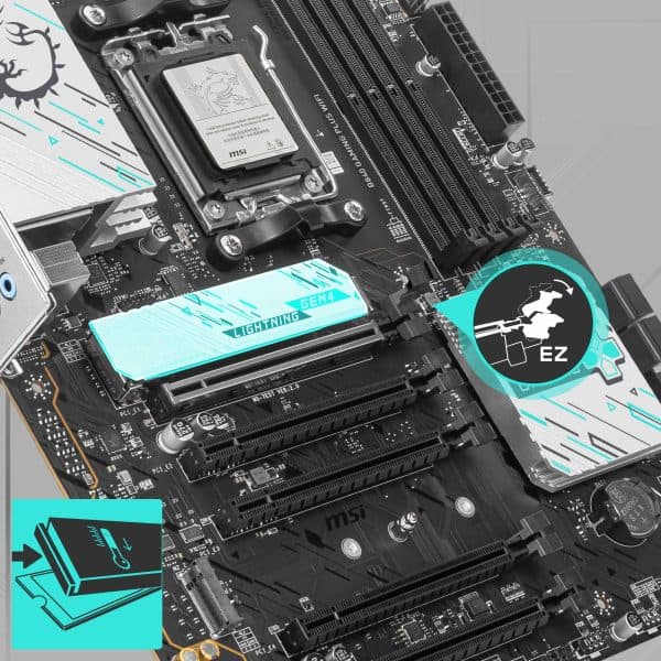 MSI B840 GAMING PLUS WIFI Moederbord h8