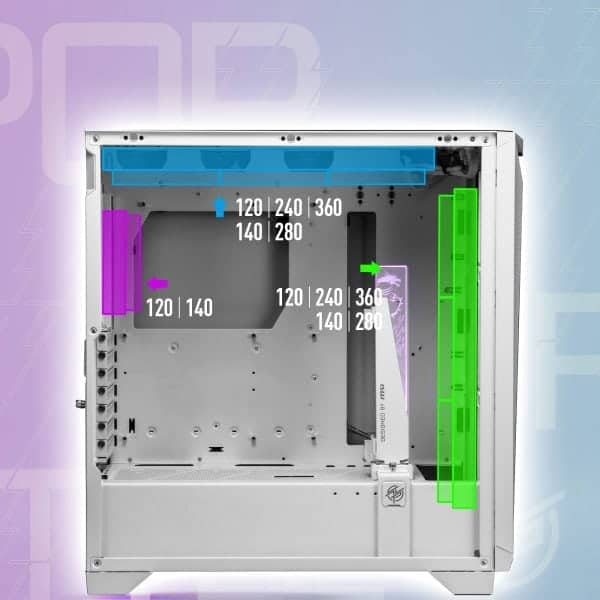 MSI GUNGNIR 300R ARGB Airflow Wit Behuizing a8