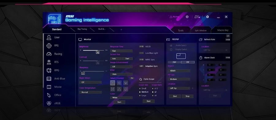 MSI MPG 325CQRXF Gebogen Gaming Monitor H9