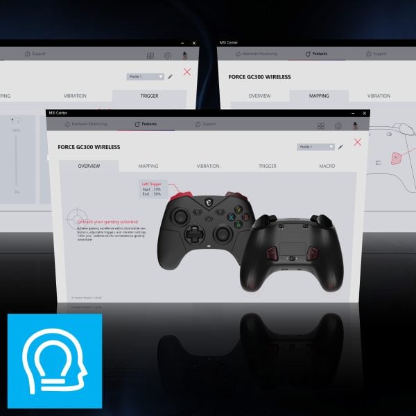 MSI FORCE GC300 WIRELESS Gamepad H10