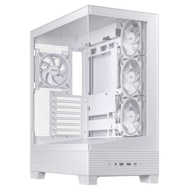 Asus A31 Plus Tg Argb Witte Tempered Glass Usb 3.2 Mid Tower Atx Gaming Behuizing 12