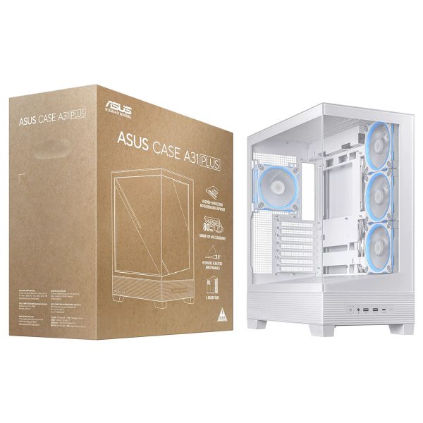 Asus A31 Plus Tg Argb Witte Tempered Glass Usb 3.2 Mid Tower Atx Gaming Behuizing 19