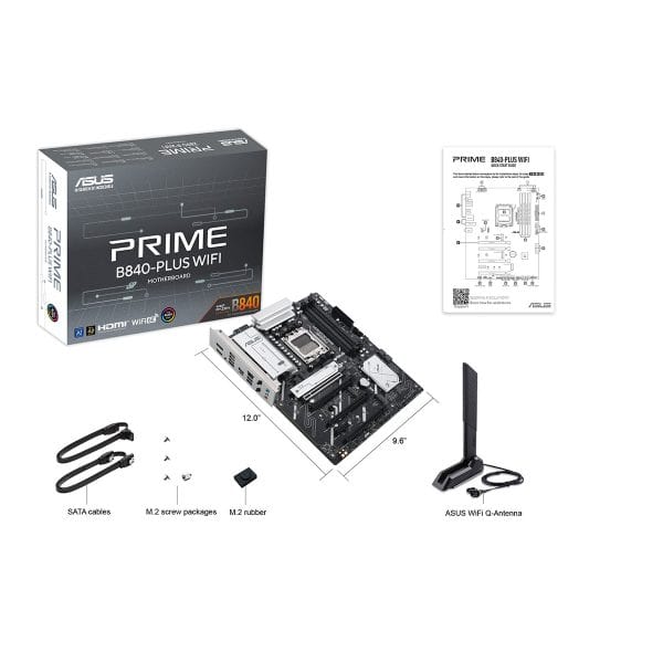 Asus Prime B840 Plus Wifi 7600mhz (oc) Ddr5 Socket Am5 M.2 Hdmi Dp Atx Moederbord 8