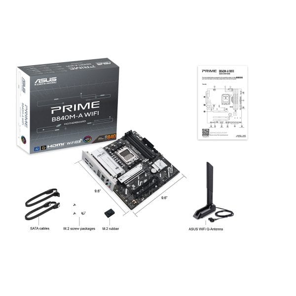 Asus Prime B840m A Wifi 7600mhz (oc) Ddr5 Socket Am5 M.2 Hdmi Dp Matx Moederbord 8