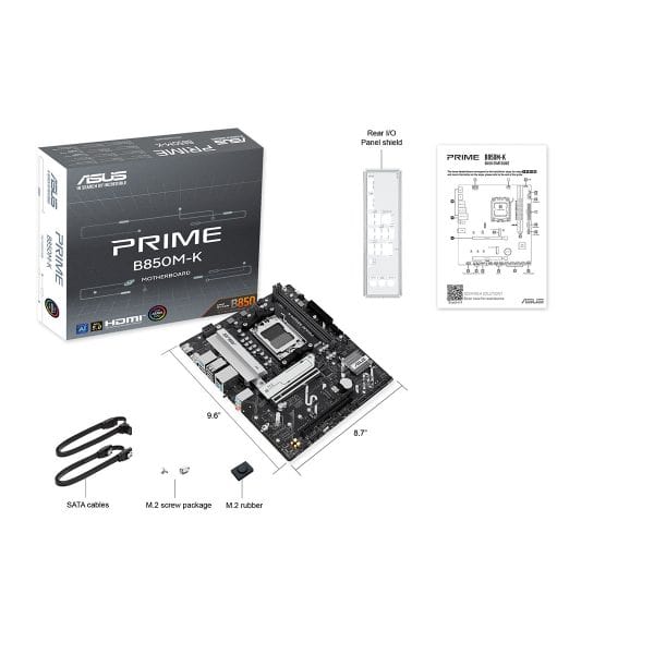 Asus Prime B850m K 8400mhz (oc) Ddr5 Socket Am5 M.2 Hdmi Dp Matx Moederbord 8