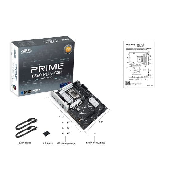 Asus Prime B860 Plus Csm 8666mhz (oc) Ddr5 Socket Lga1851 M.2 Hdmi Dp Atx Moederbord 8