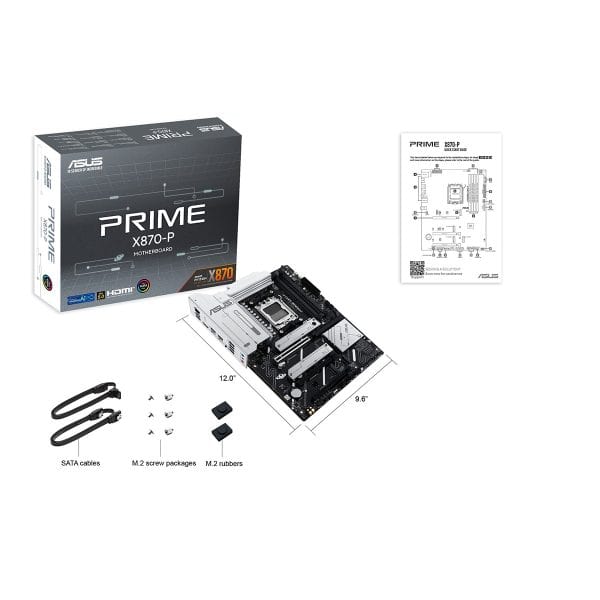 Asus Prime X870 P 8000mhz (oc) Ddr5 Am5 Soketli M.2 Hdmi Atx Moederbord 9