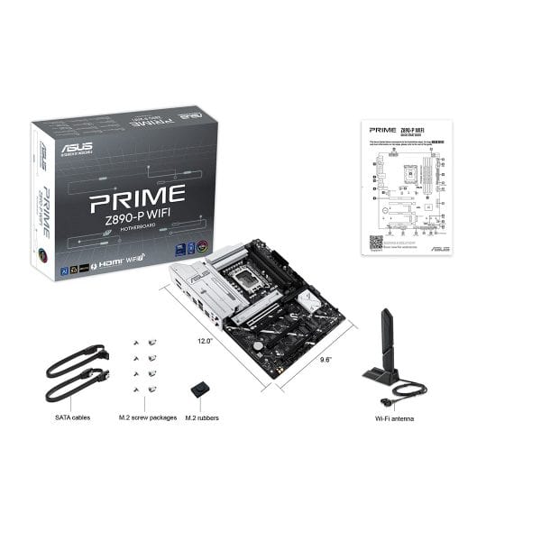 Asus Prime Z890 P Wifi 8400 Mhz (oc) Ddr5 Lga1851 Socket M.2 Hdmi Dp Atx Moederbord 9