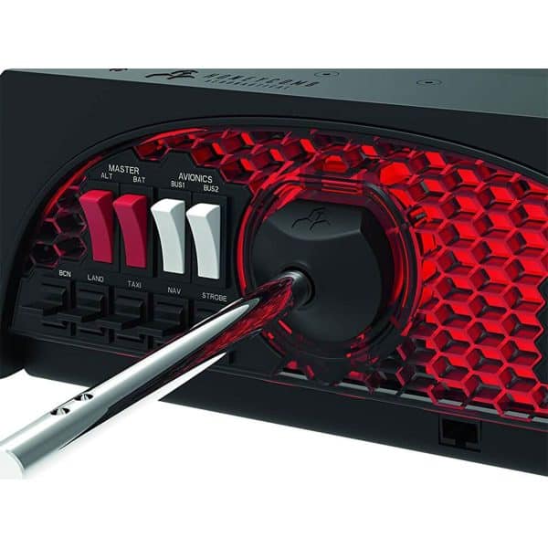 Robuuste voertuignavigatie- en communicatieapparatuur met rode LED-verlichting en bedieningsknoppen, geschikt voor professionele transport en avontuurlijke reizen.