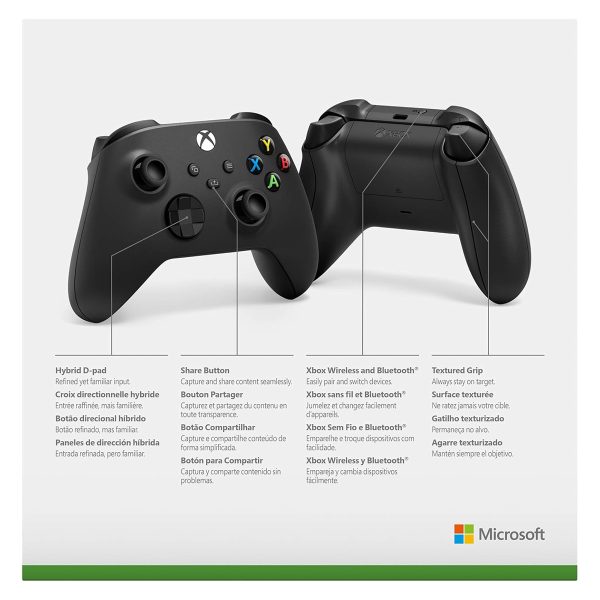 Microsoft Xbox Draadloze Controller Standaard Carbon Black 5