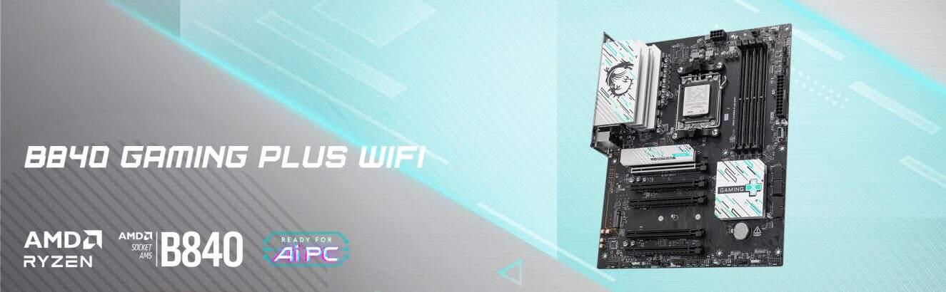 MSI B840 GAMING PLUS WIFI Moederbord h1