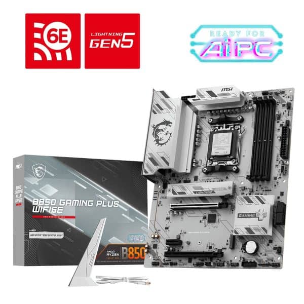 Msi B850 Gaming Plus Wifi6e 8200mhz (oc) Ddr5 Am5 Socket M.2 Hdmi Dp Atx Moederbord 2