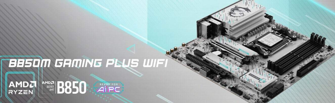 MSI B850M GAMING PLUS WIFI Moederbord H1