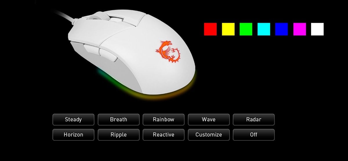 MSI CLUTCH GM11 WIT Muis a1