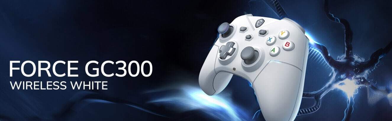 MSI FORCE GC300 WIRELESS White Gamepad h1