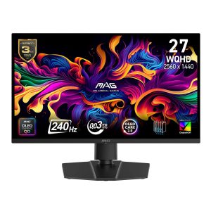 Msi Mag 271qp Qd Oled X24 26.5 Inch 240hz 0.03ms 2k Wqhd Adaptive Sync Pivot Gaming Monitor 1