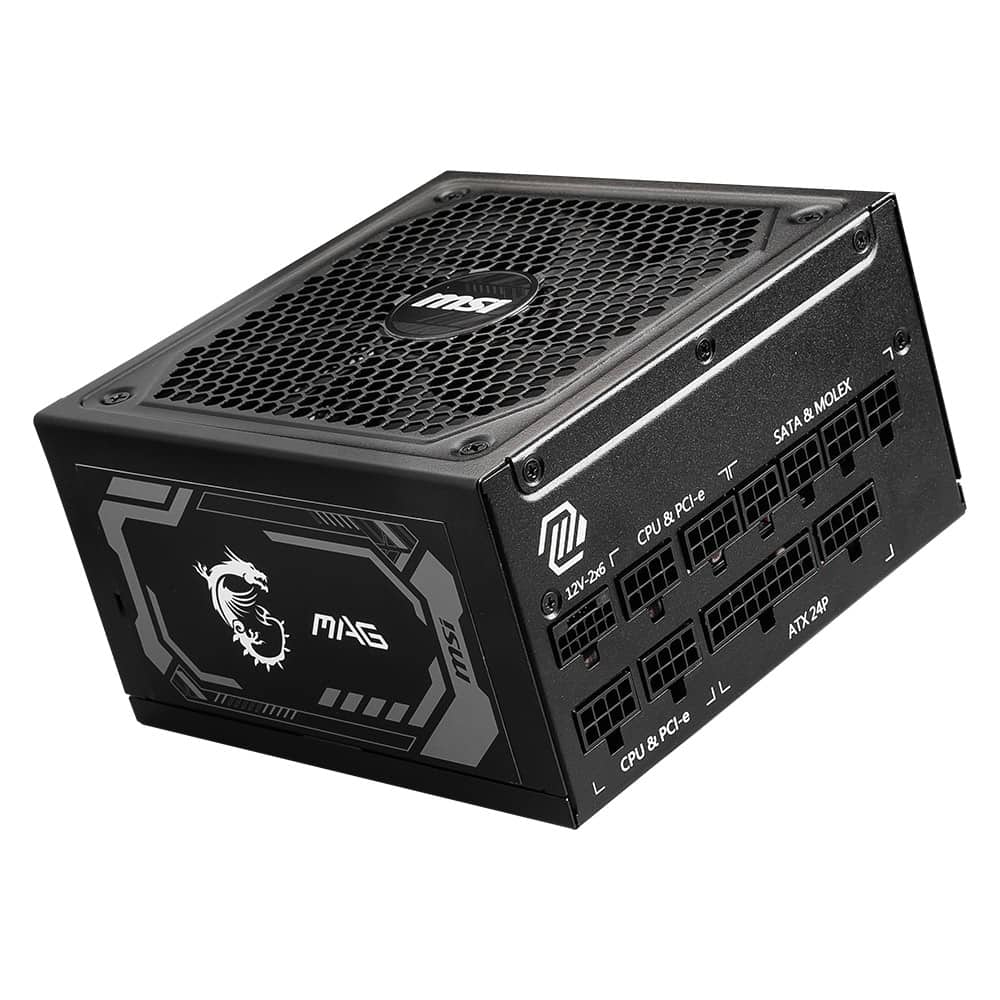 Msi Mag A1250gl Pcie5 1250w 80+ Gold Full Modulaire 135mm Ventilator Voeding 10