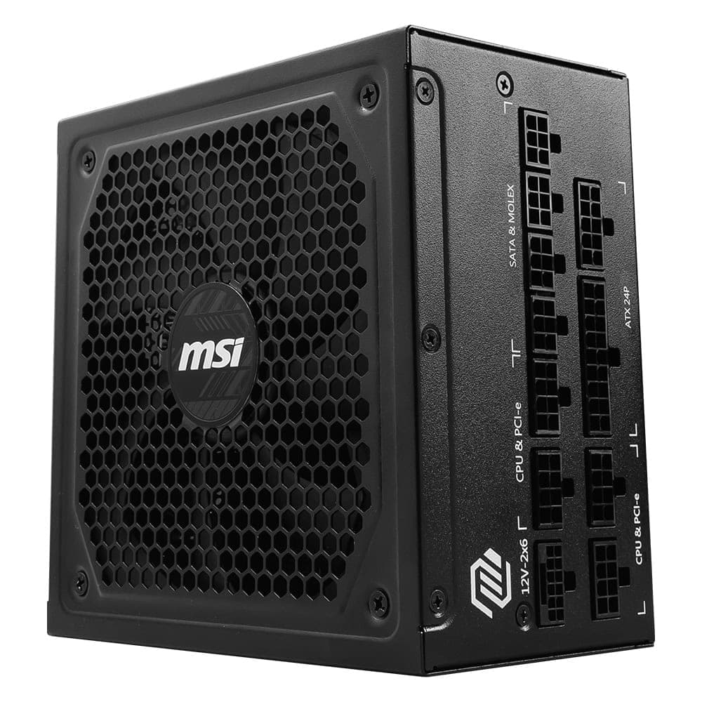 Msi Mag A1250gl Pcie5 1250w 80+ Gold Full Modulaire 135mm Ventilator Voeding 4