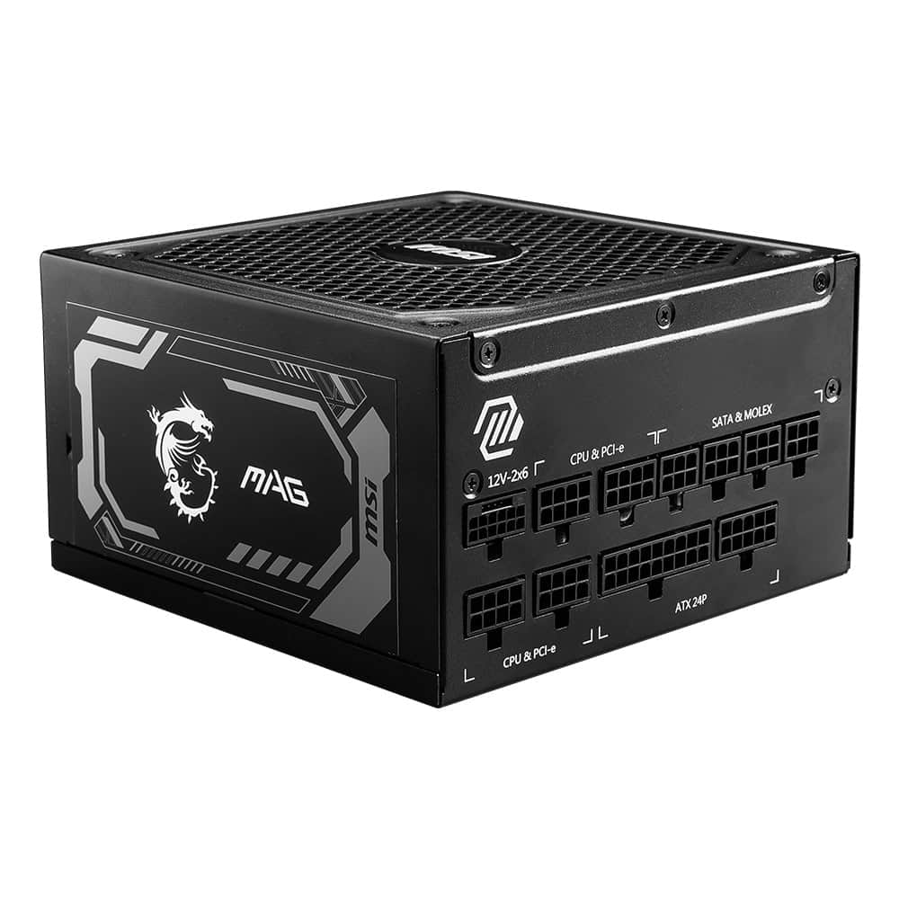 Msi Mag A1250gl Pcie5 1250w 80+ Gold Full Modulaire 135mm Ventilator Voeding 9