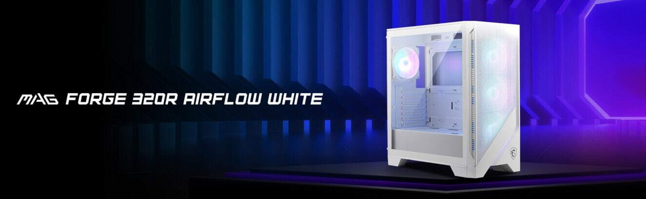 MSI MAG FORGE 320R AIRFLOW WHITE Gaming Behuizing h1