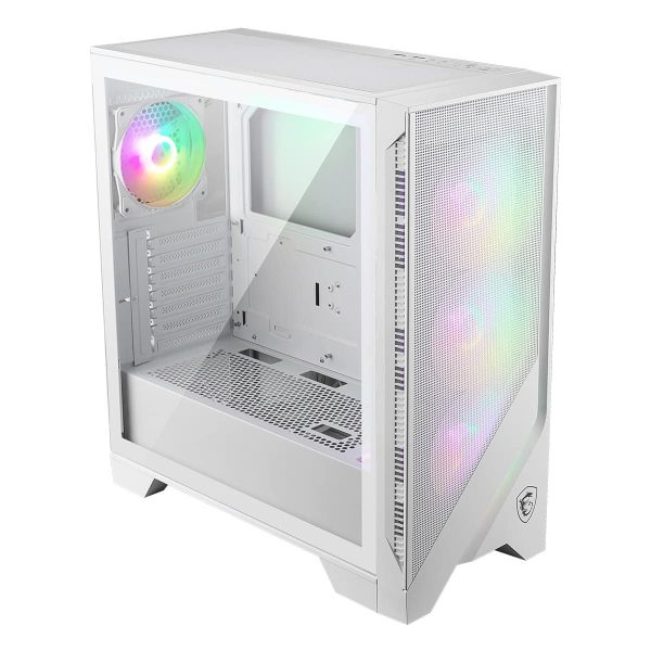 Msi Mag Forge 320r Airflow White 4x120mm Argb Ventilator Mesh Gehard Glas Usb 3.2 Mid Tower Atx Gaming Behuizing 3